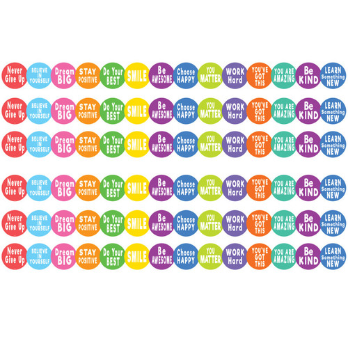 Teacher Colorful Positive Sayings Border Trim, 35 Feet Per Pack, 6 Packs TCR8326-6