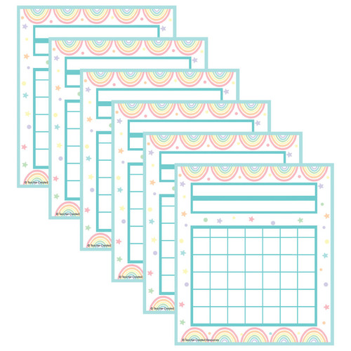 Teacher Pastel Pop Incentive Charts, 36 Per Pack, 6 Packs TCR8408-6