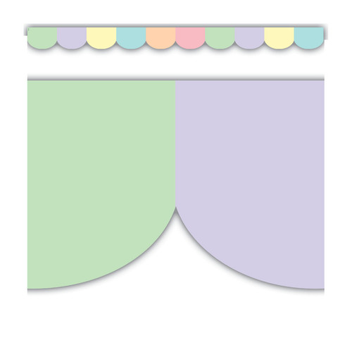 Teacher Pastel Pop Scalloped Border Trim, 35 Feet TCR8433