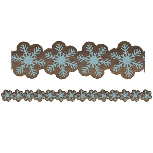 Teacher Home Sweet Classroom Snowflakes Die-Cut Border Trim, 35 Feet Per Pack, 6 Packs TCR8455-6