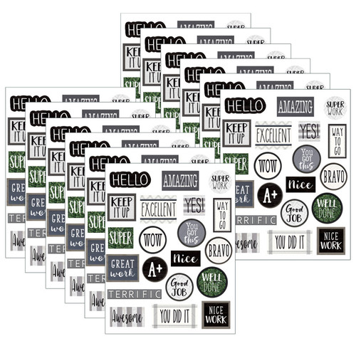 Teacher Modern Farmhouse Stickers, 120 Per Pack, 12 Packs TCR8521-12
