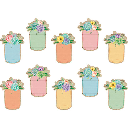 Teacher Rustic Bloom Mason Jars Accents, Pack Of 30 TCR8551