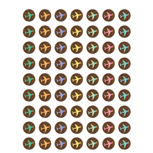 Teacher Travel The Map Airplanes Mini Stickers, 378 Per Pack, 12 Packs TCR8563-12