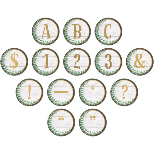 Teacher Eucalyptus Circle Letters, 216 Pieces TCR8726