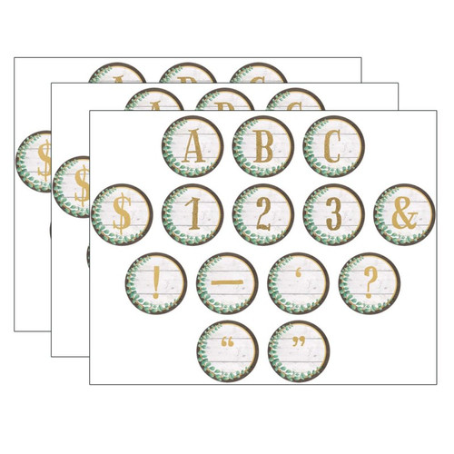 Teacher Eucalyptus Circle Letters, 216 Per Pack, 3 Packs TCR8726-3
