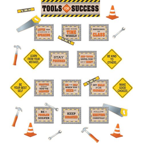 Teacher Under Construction Tools For Success Mini Bulletin Board Set TCR8744