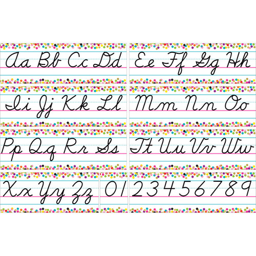 Teacher Colorful Vibes Cursive Writing Bulletin Board Set TCR8764