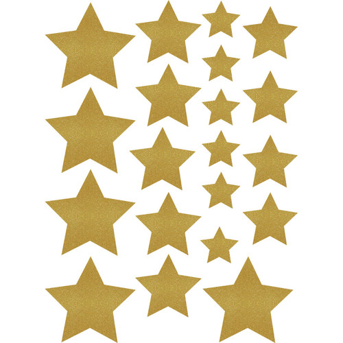 Teacher Gold Shimmer Stars Accents - Assorted Sizes - Pack Of 60 TCR8868