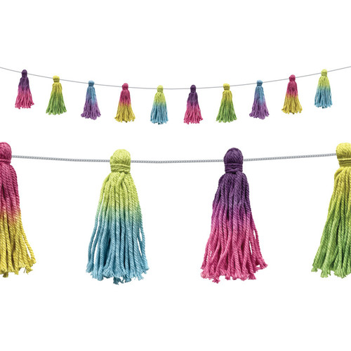 Teacher Tie-Dye Tassels Garland TCR8903