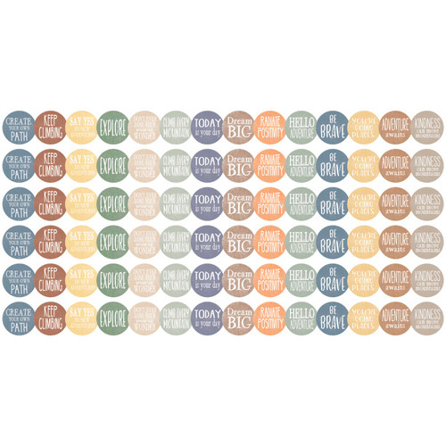 Teacher Moving Mountains Positive Saying Die-Cut Border, 35 Feet Per Pack, 6 Packs TCR9130-6