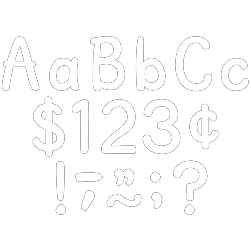 Teacher White 4" Modern Classic Letters Combo Pack, Pack Of 257 TCR9150