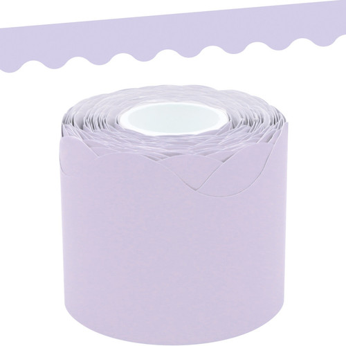 Teacher Lavender Scalloped Rolled Border Trim, 50 Feet TCR9158