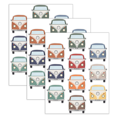 Teacher Moving Mountains Road Trip Camper Vans Accents, 30 Per Pack, 3 Packs TCR9238-3
