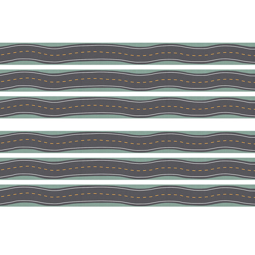 Teacher Road Trip Straight Border Trim, 35 Feet Per Pack, 6 Packs TCR9241-6