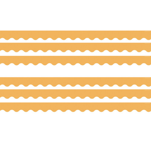 Teacher Golden Sun Scalloped Border Trim, 35 Feet Per Pack, 6 Packs TCR9243-6