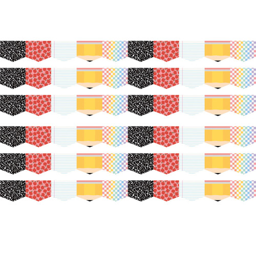 Teacher Cool For School Die-Cut Border Trim, 35 Feet Per Pack, 6 Packs TCR9312-6