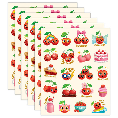 Teacher Cherry Smelly Stickers, 120 Per Pack, 6 Packs TCR9450-6