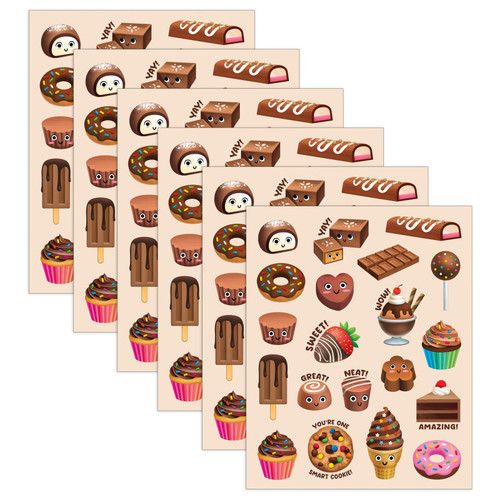 Teacher Chocolate Smelly Stickers, 120 Per Pack, 6 Packs TCR9456-6