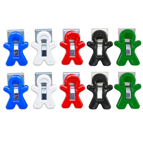 The Magnet Man Magnetic Clip, Assorted Colors, Pack Of 10 TPG13201-10