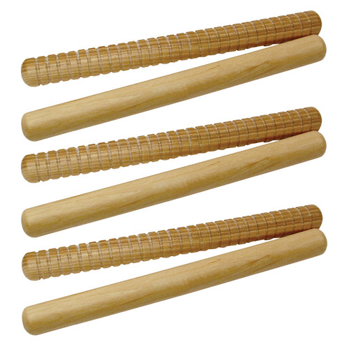 Westco Hickory Rhythm Sticks - 8", 2 Per Pack, 3 Packs WEPRS90018-3