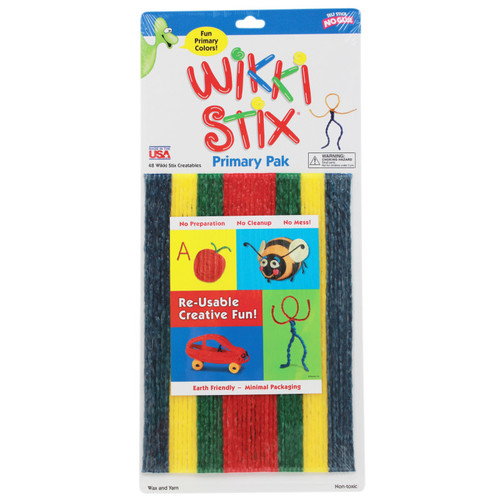 Wikki Wikki Stix, Primary Colors, Pack Of 48 WKX803