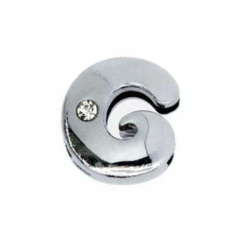 Yellow - 8Mm Fat Slide Letters Charms Bracelet Women Jewelry Making 1Pc Slide Alphabet A-Z Diy Wristband Belt Keychain Pet Collar By WTB