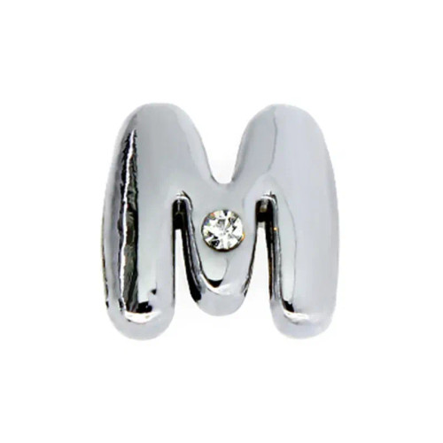 Brown - 8Mm Fat Slide Letters Charms Bracelet Women Jewelry Making 1Pc Slide Alphabet A-Z Diy Wristband Belt Keychain Pet Collar By WTB