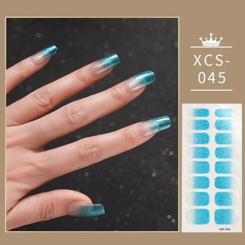 Nickel-Free White - 1Pc 3D Nail Slider Beauty Nail Stickers Shining Wave Line Decals Adhesive Manicure Tips Salon Nail Art Decorations By WTB