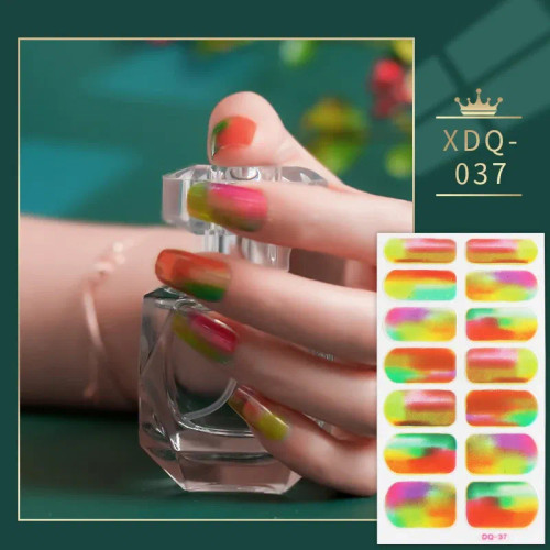 Blue - Blue And Pink Nail Stickers Fashion Nail Decoration Nail Accessories Designer Self Adhesive Nail Art Stickers For Nails Gifts By WTB