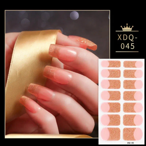 Palegoldenrod - Dropshipping 14 Sheet Colorful Nail Stickers Set Fashion Nail Art Self Adhesive Manicure Decoration Stickers For Nails By WTB