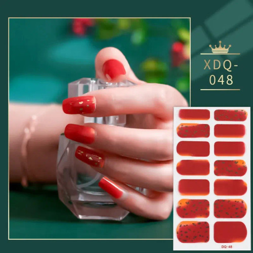 Dark Khaki - Blue And Pink Nail Stickers Fashion Nail Decoration Nail Accessories Designer Self Adhesive Nail Art Stickers For Nails Gifts By WTB