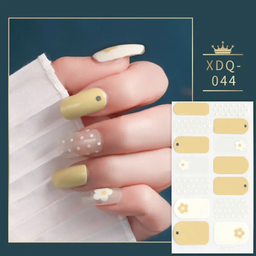 Sky Blue - Dropshipping 14 Sheet Colorful Nail Stickers Set Fashion Nail Art Self Adhesive Manicure Decoration Stickers For Nails By WTB
