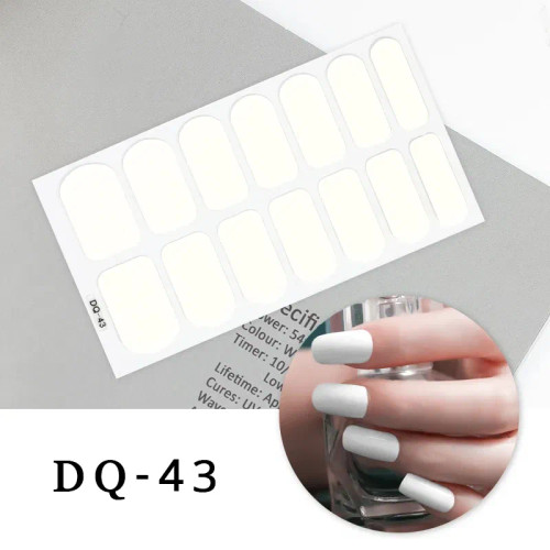Translucent - Drop Ship Colorful Nail Stickers Full Cover Nail Art Decor Stickers For Nails Self Adhesive Stickers For Women Manicure Gift By WTB