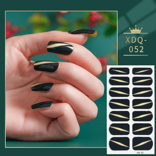 Fuchsia - Dropshipping 14 Sheet Colorful Nail Stickers Set Fashion Nail Art Self Adhesive Manicure Decoration Stickers For Nails By WTB