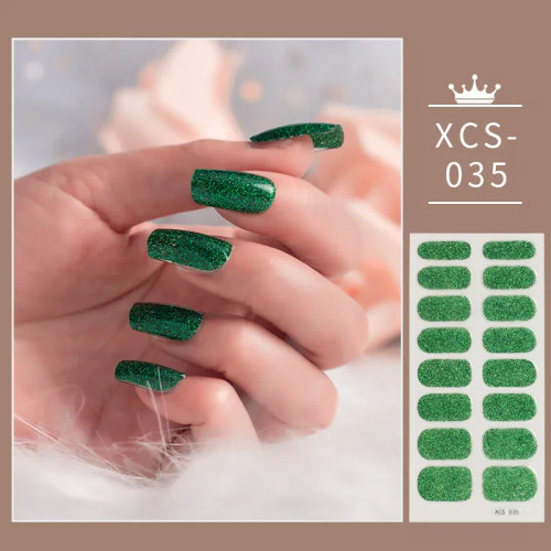 Camel Color - Rose Red Shiny Twinkle Full Cover Nail Stickers Sticker For Nails Self Adhesive Nail Sticker Fashion Nail Stickers Beauty By WTB