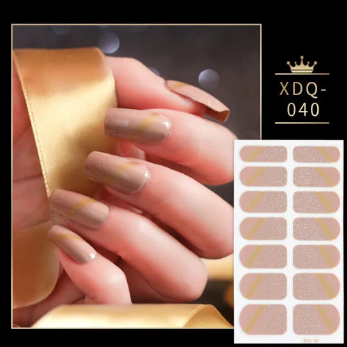Yellow - Dropshipping Yellow And Green Nail Stickers Self Adhesive Manicure Nail Art Decoration Nail Accessories Stickers For Nails Gifts By WTB