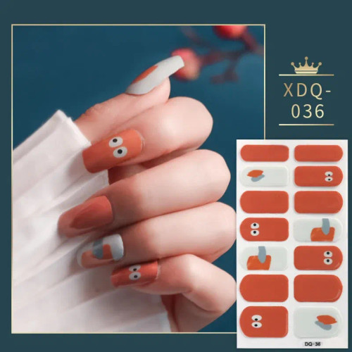 Gray - Dropshipping Yellow And Green Nail Stickers Self Adhesive Manicure Nail Art Decoration Nail Accessories Stickers For Nails Gifts By WTB