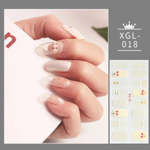 Gold - Shiny New Year Nail Sticker Self Adhesive Decor Sticker Nail Wraps Glitter Nail Polish Sticker Waterproof Christmas Nail Sticker By WTB