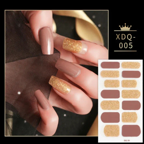 Green - Dropshipping 14 Sheet Colorful Nail Stickers Set Fashion Nail Art Self Adhesive Manicure Decoration Stickers For Nails By WTB