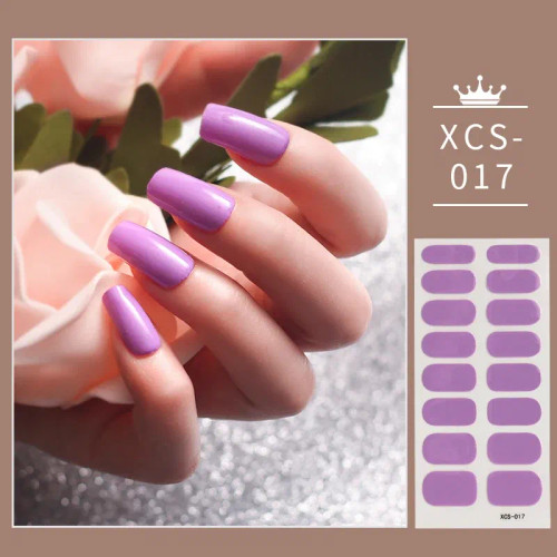 Grey Green - 1Pc Nail Art Sticker Laser Shiny Sequins Polish Wraps Double Ended Adhesive Strips Fashion Stickers Manicure Decor By WTB