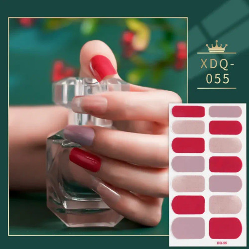 Burgundy - Dropshipping Red Strawberry Nail Stickers Fashion Nail Polish Self Adhesive Manicure Decoration Nail Accessories Nail Art By WTB