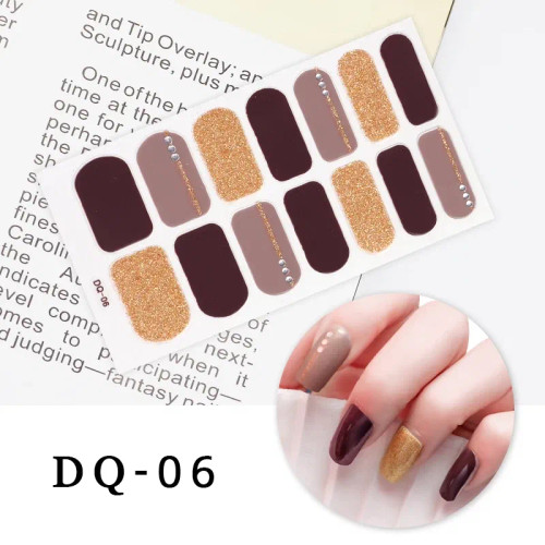 Army Green - Drop Ship Colorful Nail Stickers Full Cover Nail Art Decor Stickers For Nails Self Adhesive Stickers For Women Manicure Gift By WTB