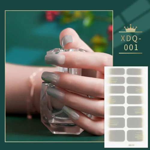 Beige - Blue And Pink Nail Stickers Fashion Nail Decoration Nail Accessories Designer Self Adhesive Nail Art Stickers For Nails Gifts By WTB