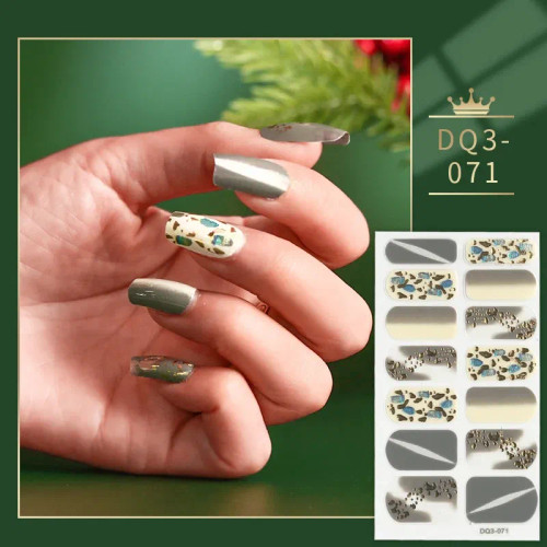 Army Green - Green And Dark Green Manicure Decoration Solid Colors And Creative Nail Art Nail Wraps Diy Nail Adhesive Designed Full Beauty By WTB
