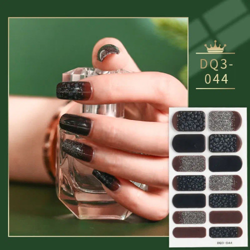 Amy Green - Green And Dark Green Manicure Decoration Solid Colors And Creative Nail Art Nail Wraps Diy Nail Adhesive Designed Full Beauty By WTB