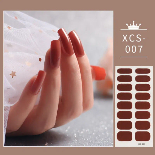 Dark Navy - Rose Red Shiny Twinkle Full Cover Nail Stickers Sticker For Nails Self Adhesive Nail Sticker Fashion Nail Stickers Beauty By WTB