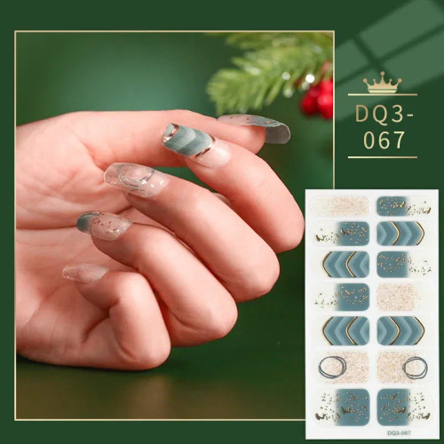 Gold - Green And Dark Green Manicure Decoration Solid Colors And Creative Nail Art Nail Wraps Diy Nail Adhesive Designed Full Beauty By WTB