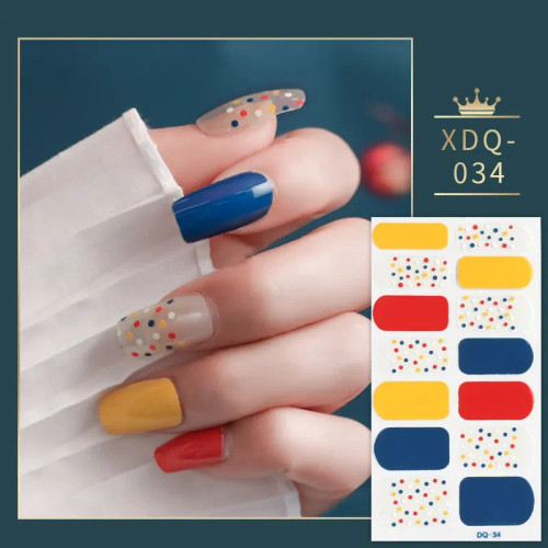 Dusty Wine - Dropshipping Yellow And Green Nail Stickers Self Adhesive Manicure Nail Art Decoration Nail Accessories Stickers For Nails Gifts By WTB