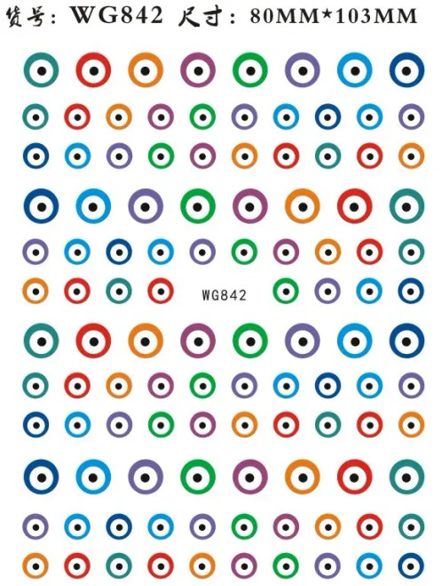 Mint Colour - 1Pc Christmas Stickers Santa Claus Snowflake Decals Catoon Image Muti- Pattern New Year Halloween Nail Art Stickers For Manicure By WTB