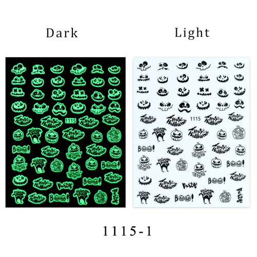 Black Gray - 1Pc Christmas Stickers Santa Claus Snowflake Decals Catoon Image Muti- Pattern New Year Halloween Nail Art Stickers For Manicure By WTB